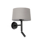 Faro Barcelona 20223-129-US Windsor Wall Sconce with Reading Light in Black/Gray