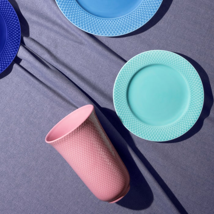 Lyngby Porcelæn 201990 Rhombe Color Plate in Aqua