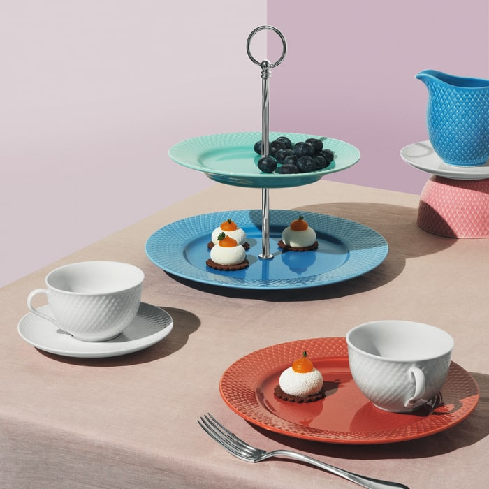 Lyngby Porcelæn 201935 Rhombe Color Plate in Terracotta