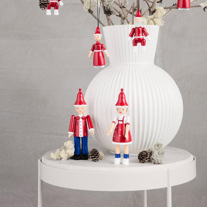 Kay Bojesen 39437 Christmas Lise Wooden Figurine in Red/Blue/White