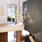 Sonneman 3760.38 Bulles Une Lumière Suspension en laiton satiné