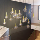 Sonneman 3760.38 Bulles Une Lumière Suspension en laiton satiné