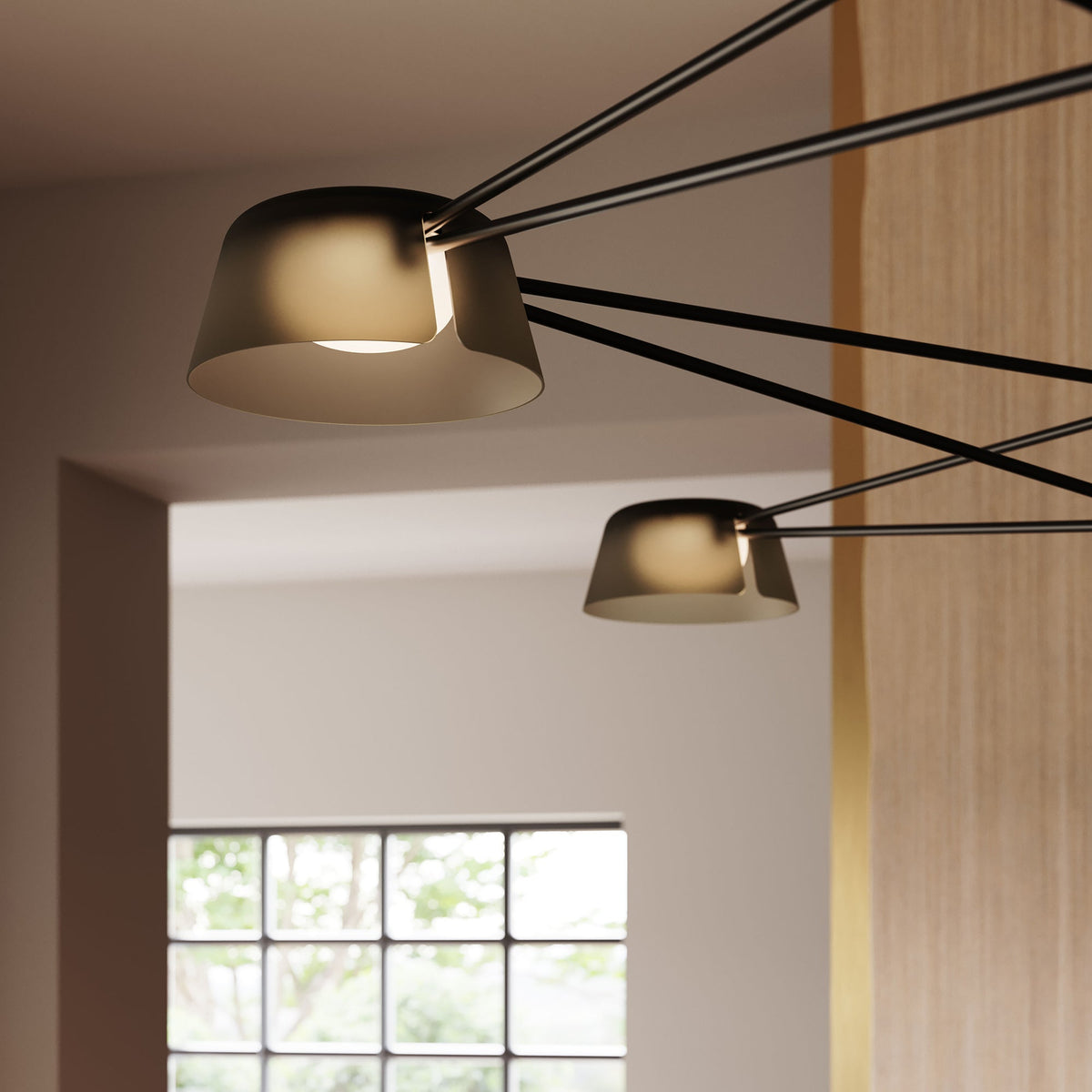 Sonneman 2036,25K Ray Suspendu en noir satiné