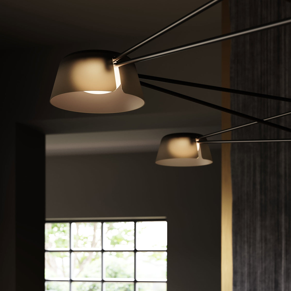 Sonneman 2036,25K Ray Suspendu en noir satiné