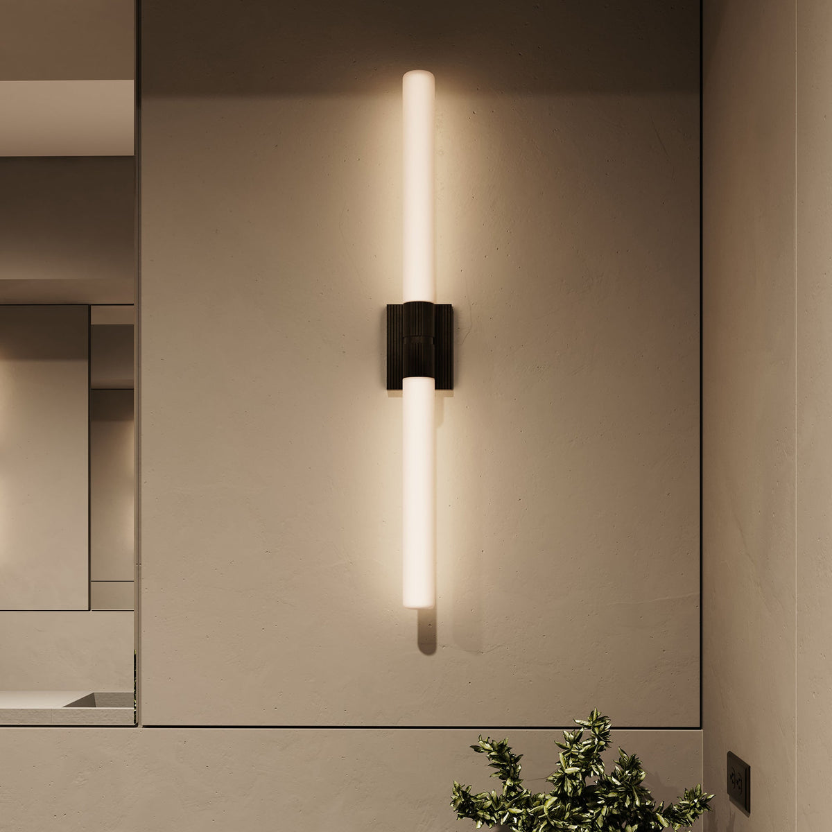 Sonneman 3963.51 Scepter LED Barre de bain en laiton noir