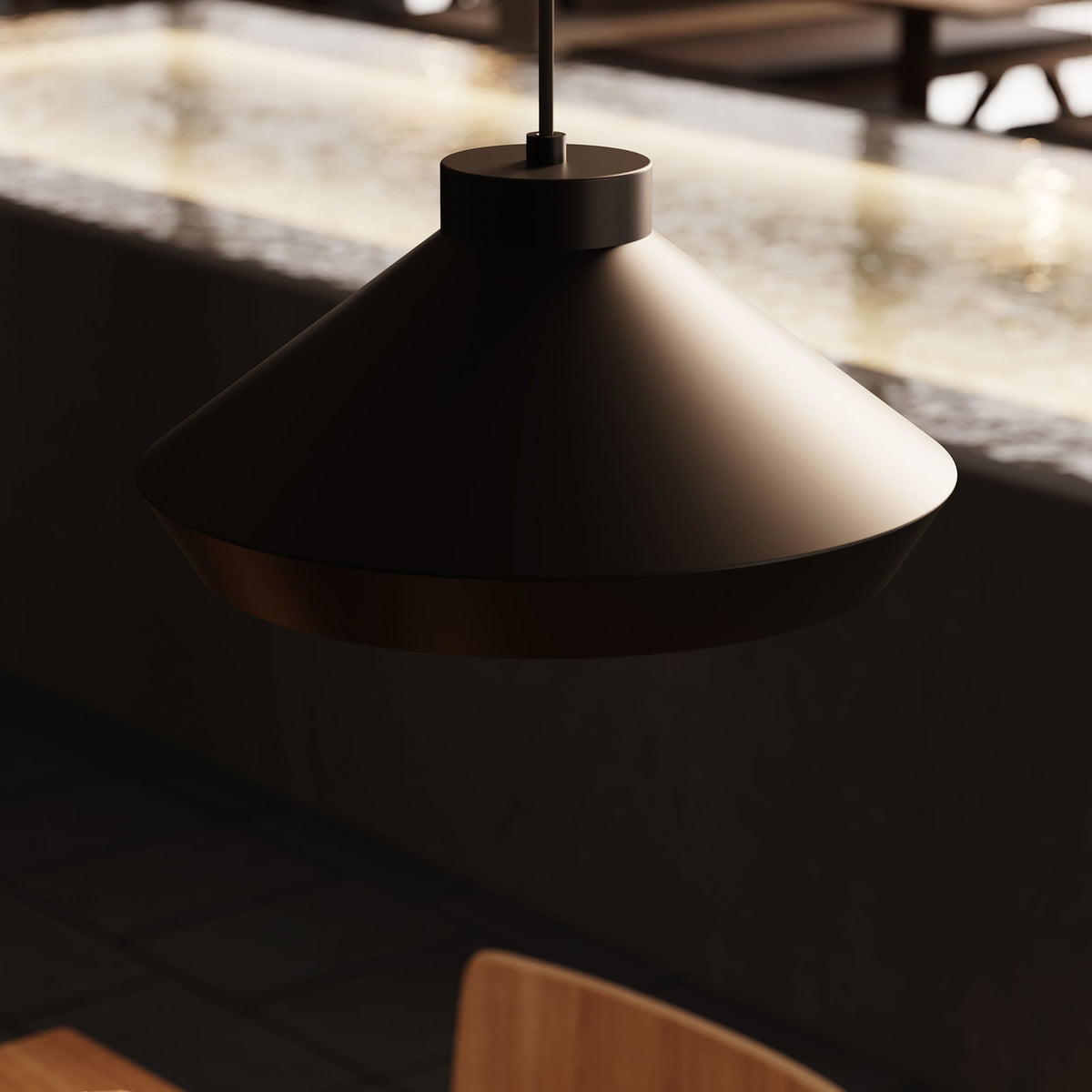 Lampe Sonneman 2752.25-G Koma One Suspension en noir satiné