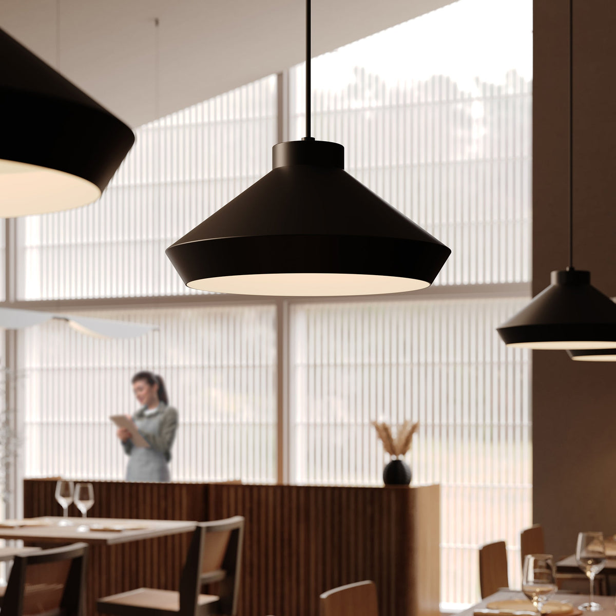 Lampe Sonneman 2752.25-G Koma One Suspension en noir satiné