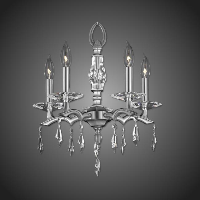 American Brass and Crystal-CH5502-G-37G-ST-Kaya Brass and Crystal Chandelier-KAYA-Pewter
