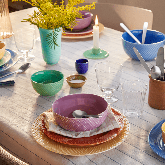 Lyngby Porcelæn 201935 Rhombe Color Plate in Terracotta