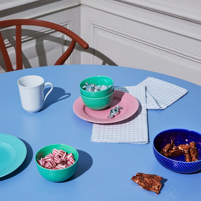 Lyngby Porcelæn 201930 Rhombe Color Plate in Rose