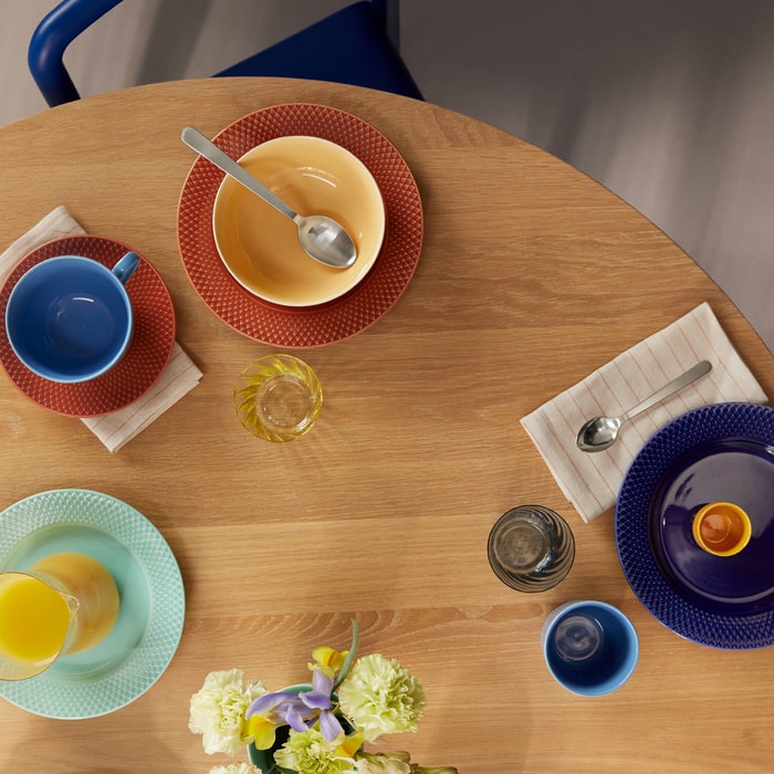 Lyngby Porcelæn 201990 Rhombe Color Plate in Aqua