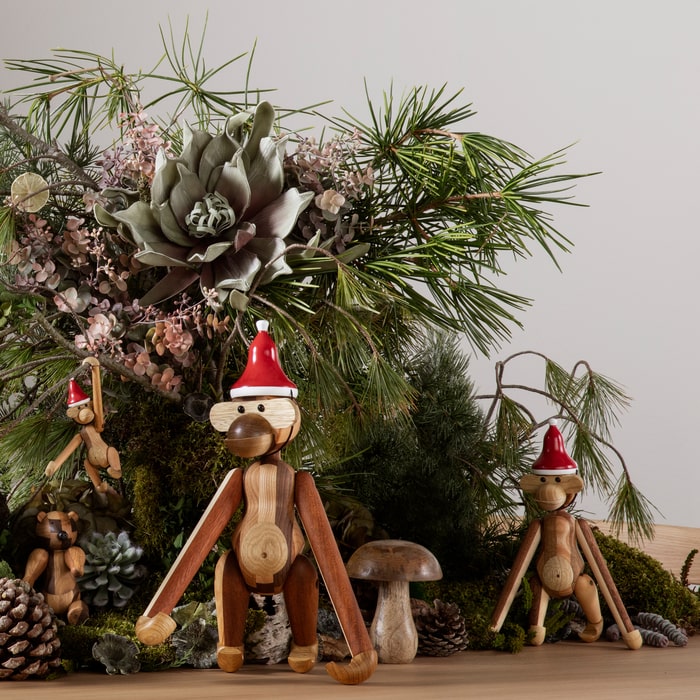 Kay Bojesen 39236 Bonnet de Père Noël pour figurines en bois rouge/blanc