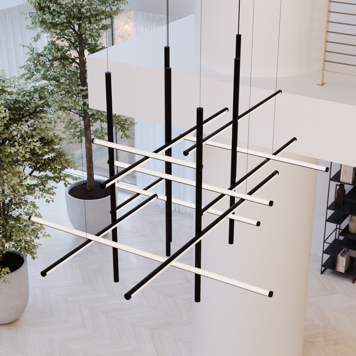 Sonneman 2109.25 Labyrinthe Suspendu en noir satiné