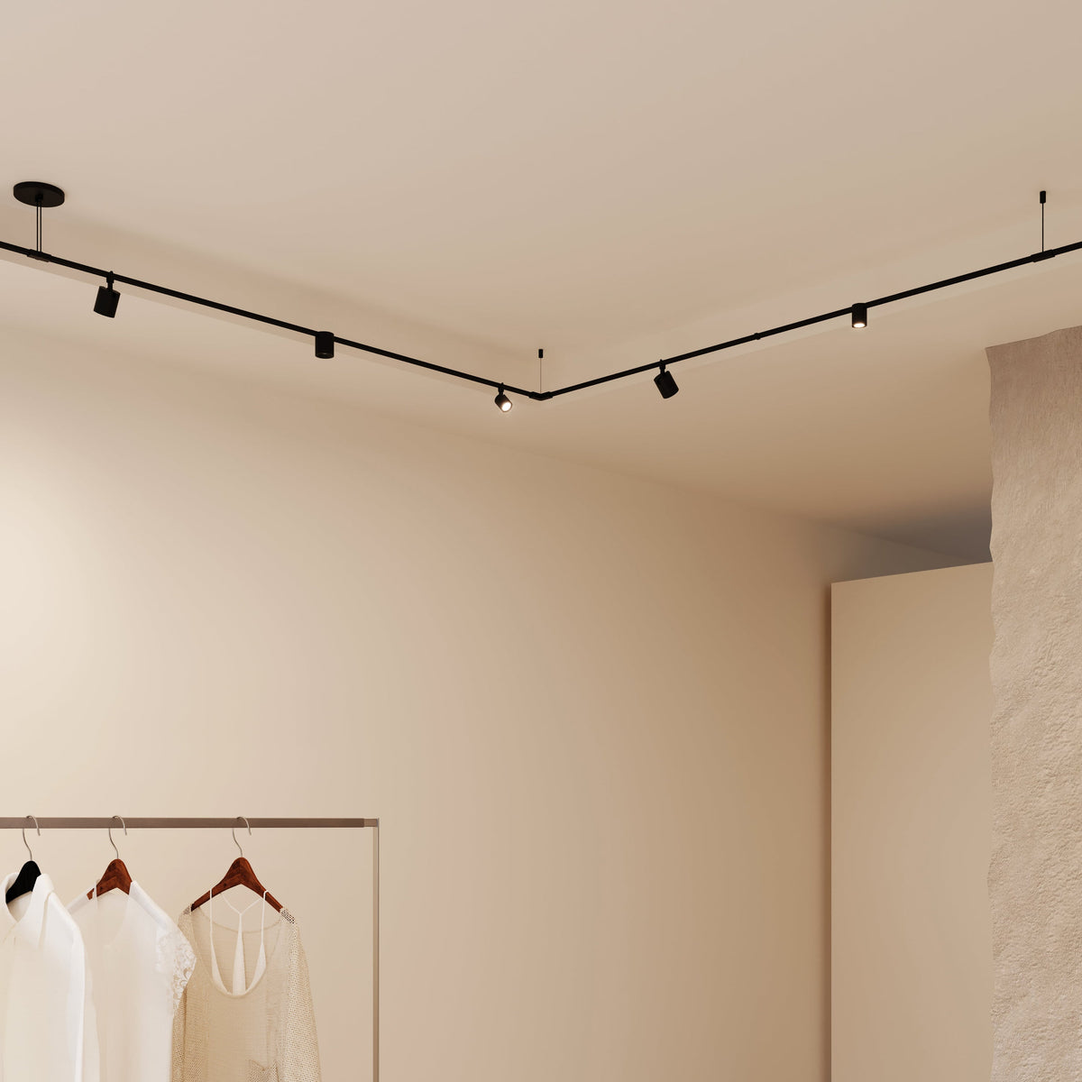 Bretelles Sonneman SLS4239-K Chemin carré Suspendu en noir satiné