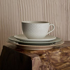 Lyngby Porcelæn 201815 Rhombe Earth Plate in Moss