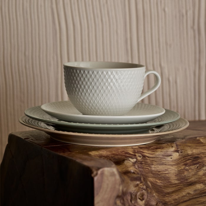 Lyngby Porcelæn 201815 Plaque de terre Rhombe en mousse
