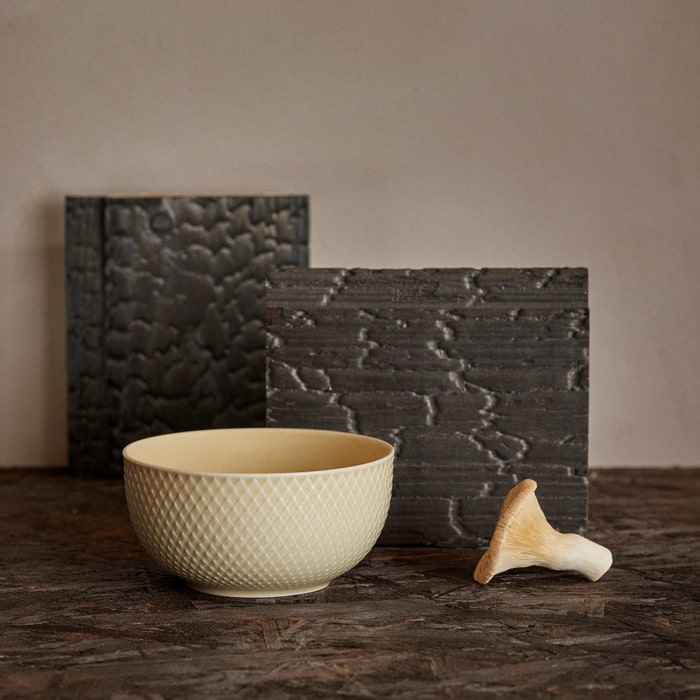Lyngby Porcelæn 201822 Bol Rhombe Earth en marbre
