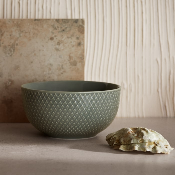 Lyngby Porcelæn 201825 Bol en terre Rhombe en mousse