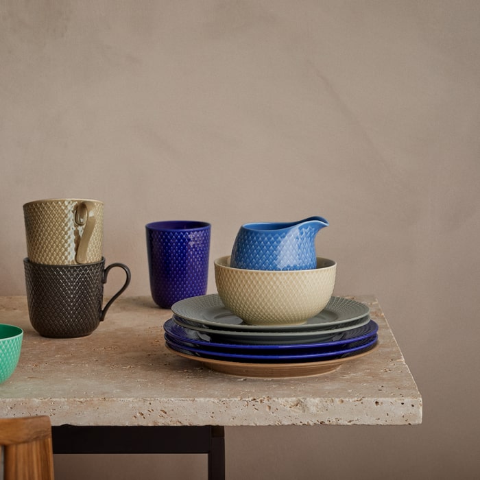 Lyngby Porcelæn 201346 Pot à lait Rhombe Color en bleu