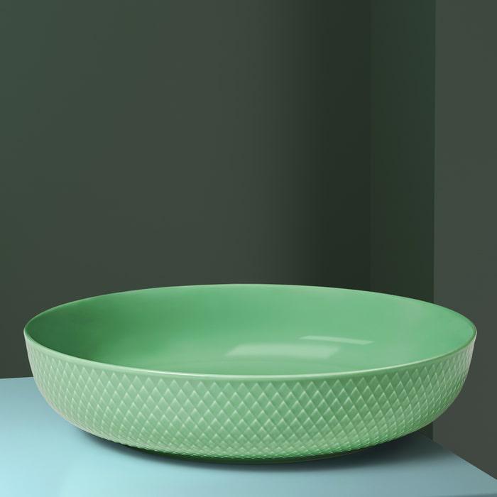 Lyngby Porcelæn 201919 Bol de service Rhombe Color en vert
