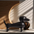 Figurine de chien en bois Kay Bojesen 39536, finition chêne teinté foncé