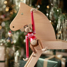 Kay Bojesen 39571 Figurine en bois de singe cavalier de Noël en teck/Limba