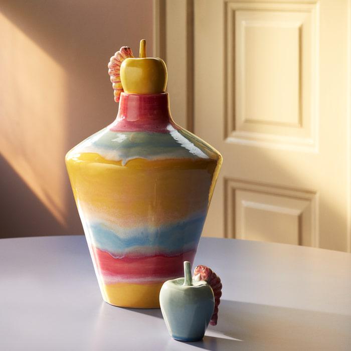 Vase Kähler 693800 Poppery rose/menthe/jaune