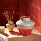 Kähler 693804 Poppery Vase in Mint/Pink