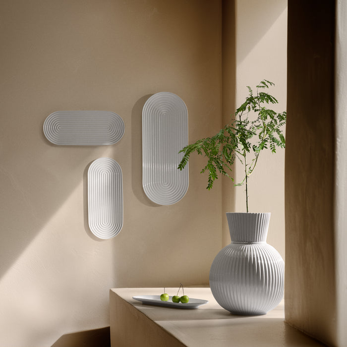 Lyngby Porcelæn 201468 Plat de service ovale Tura en blanc