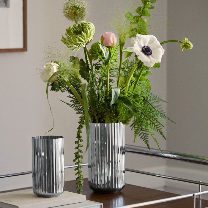Lyngby Porcelæn 202300 Lyngby Vase in Steel
