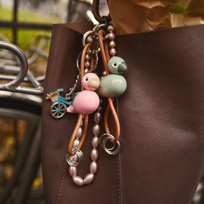 Kay Bojesen 39830 Breloque de sac oiseau en rose