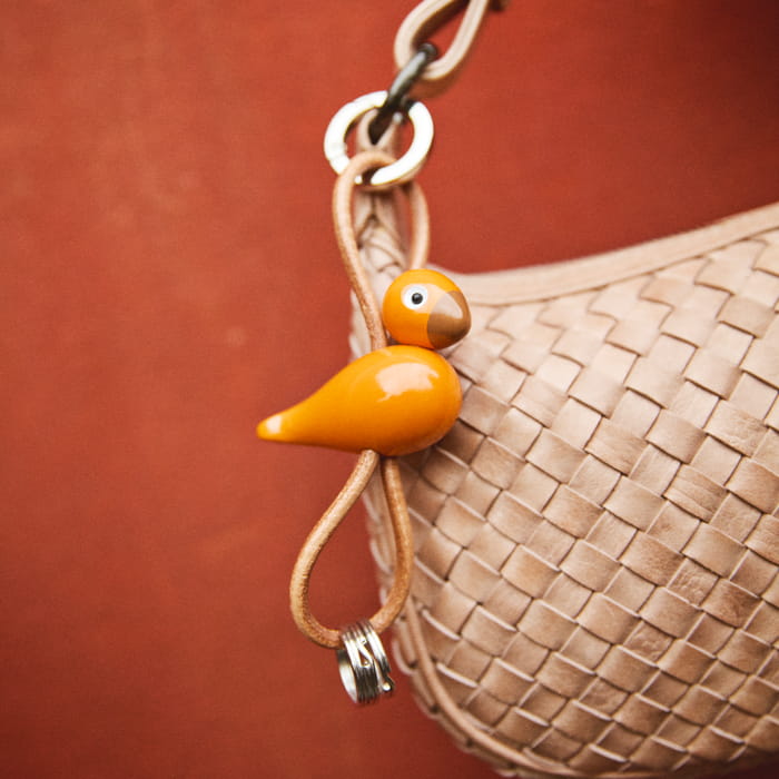 Kay Bojesen 39832 Breloque de sac oiseau en orange