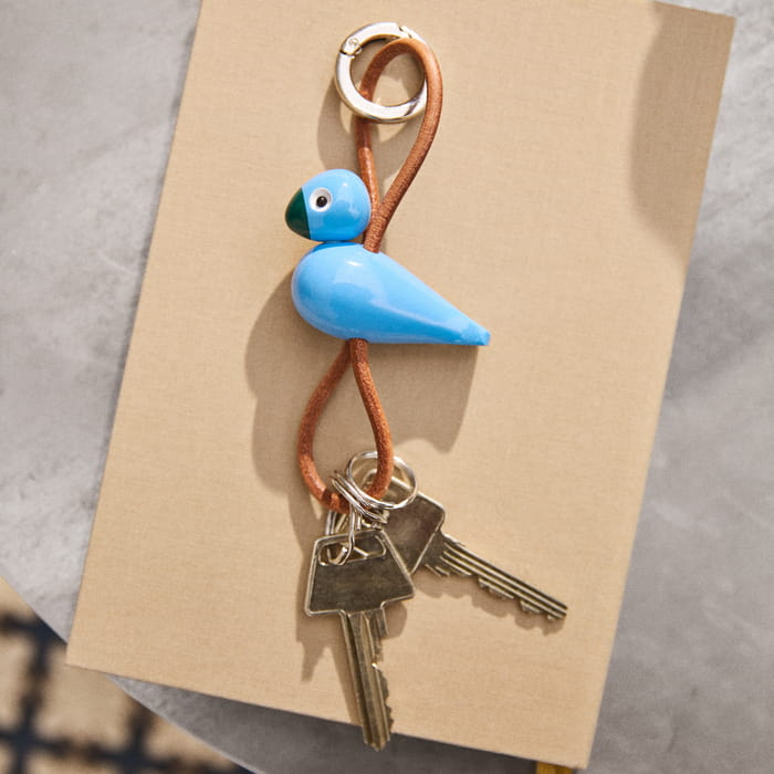 Kay Bojesen 39853 Breloque de sac oiseau en bleu