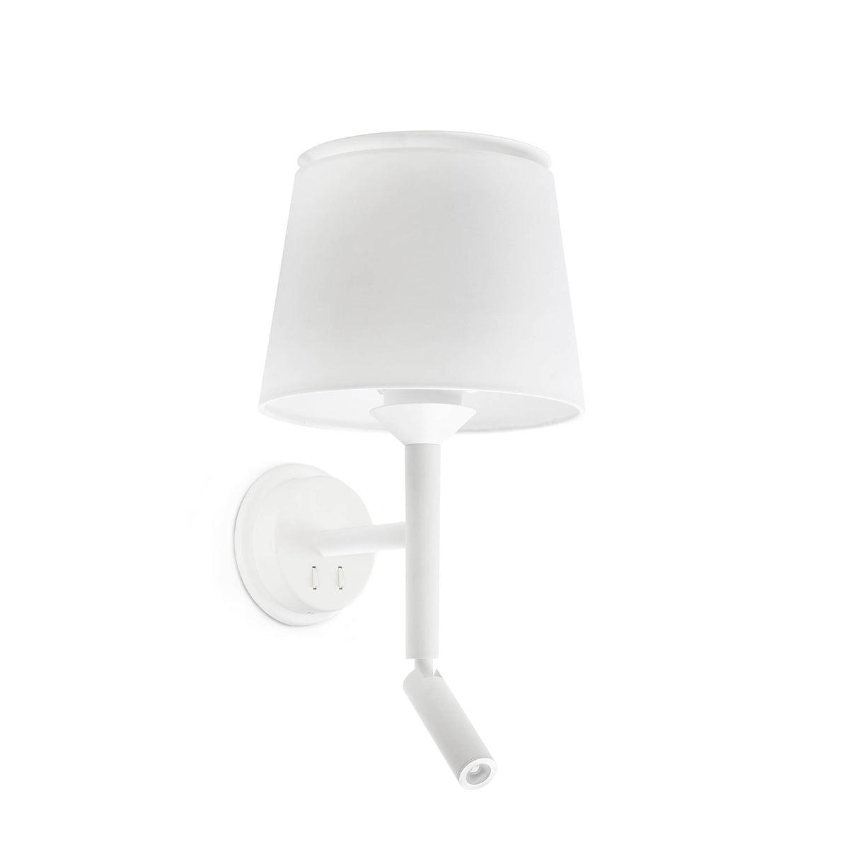 Faro Barcelona 20302-92-US Savoy Wall Sconce with Reading Light in White/White