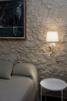 Faro Barcelona 20302-92-US Savoy Wall Sconce with Reading Light in White/White