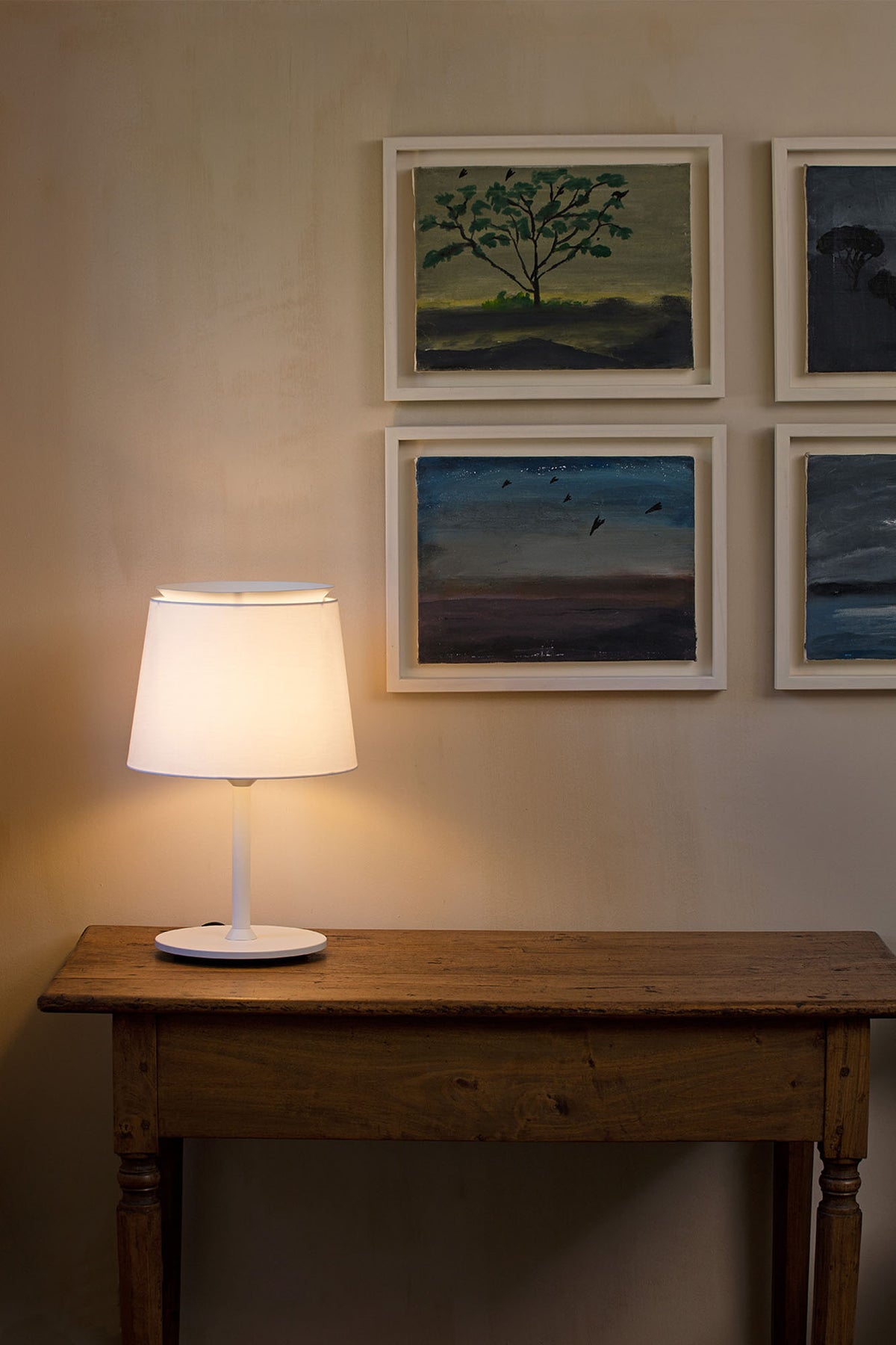 Faro Barcelona 20304-82-US Savoy Table Lamp in White/White