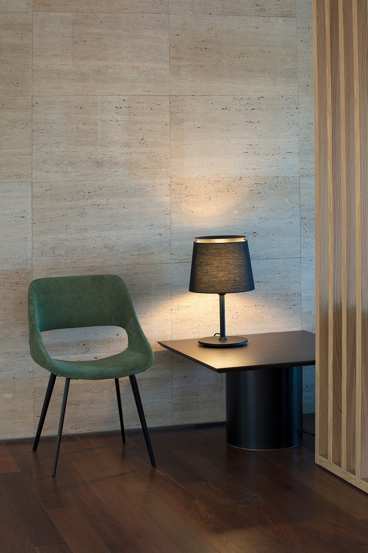Faro Barcelona 20305-83-US Savoy Table Lamp in Black/Black