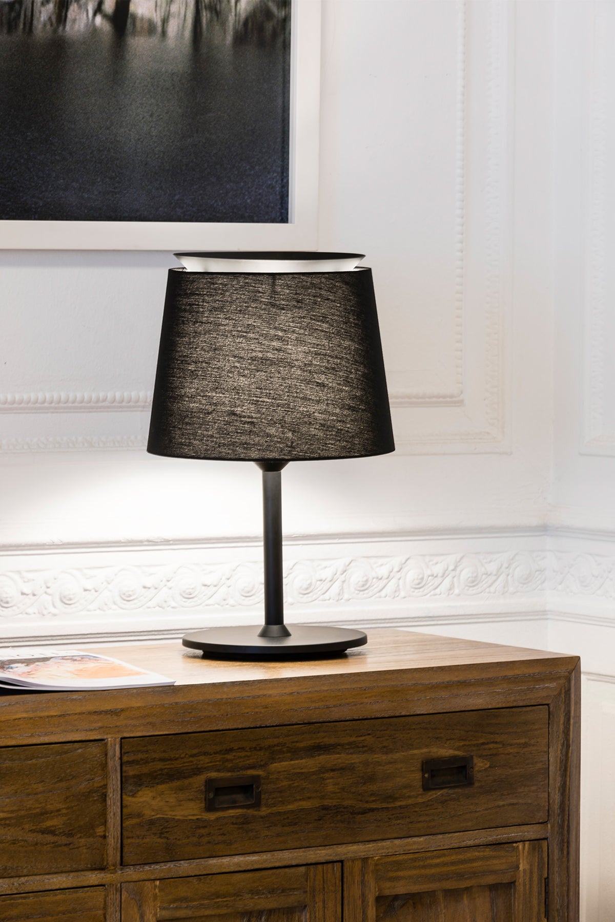 Faro Barcelona 20305-83-US Savoy Table Lamp in Black/Black