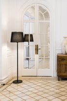 Faro Barcelona 20307-86-US Savoy Floor Lamp in Black/Black