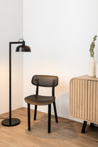 Faro Barcelona 20336-120-US Tatawin Floor Lamp in Black Glass