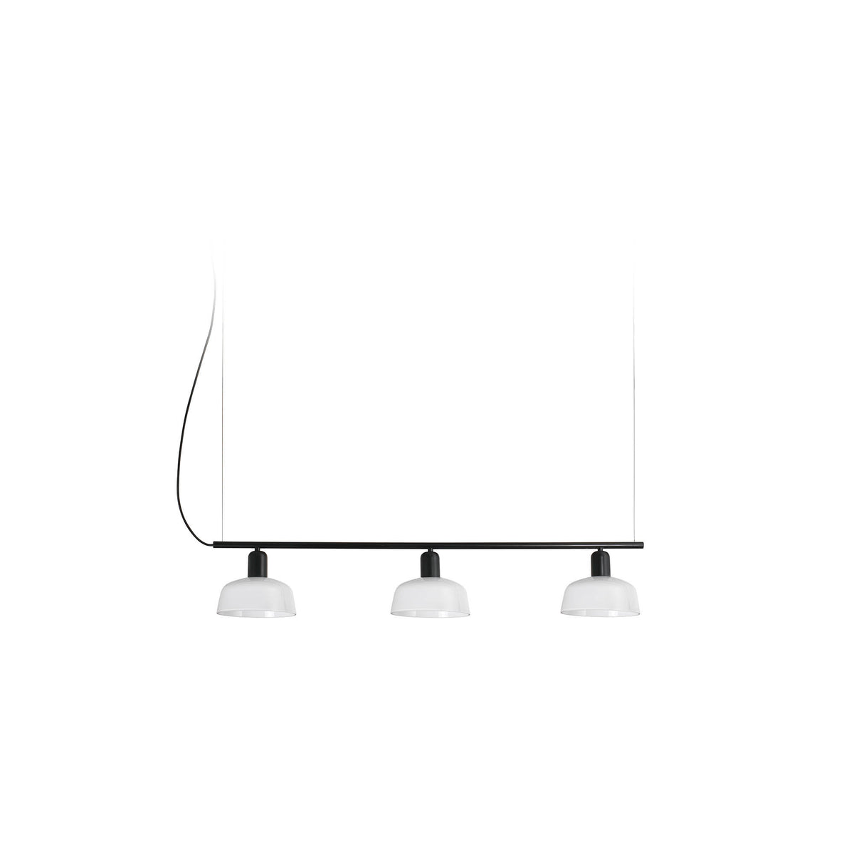 Faro Barcelona 20338-116-US Tatawin 3-Light Linear Suspension in White Glass