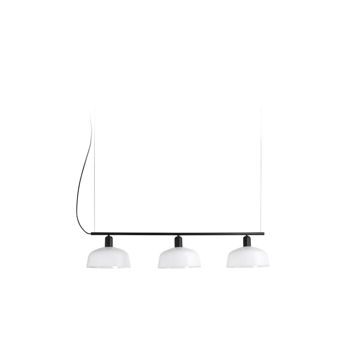 Faro Barcelona 20338-119-US Tatawin 3-Light Linear Suspension in White Glass