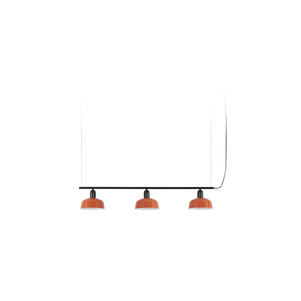 Faro Barcelona 20338-143-US Tatawin 3-Light Linear Suspension in Reddish Orange Metal