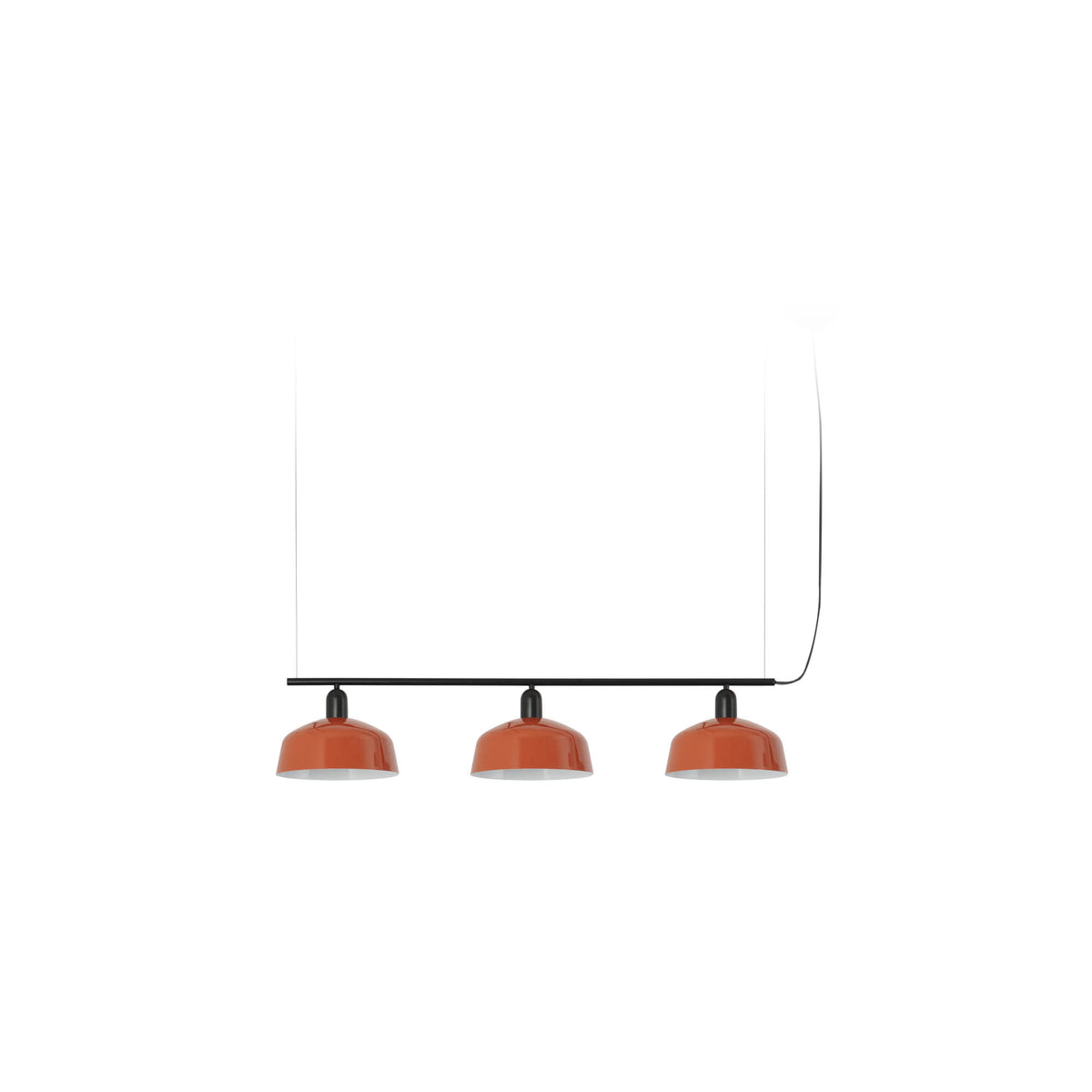Faro Barcelona 20338-148-US Tatawin 3-Light Linear Suspension in Reddish Orange Metal