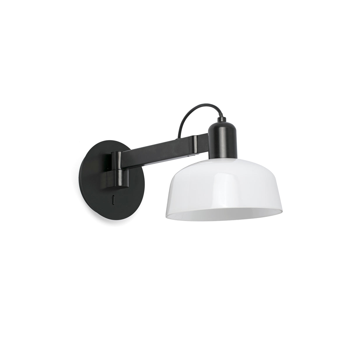 Faro Barcelona 20342-116-US Tatawin Wall Sconce with Arm in White Glass