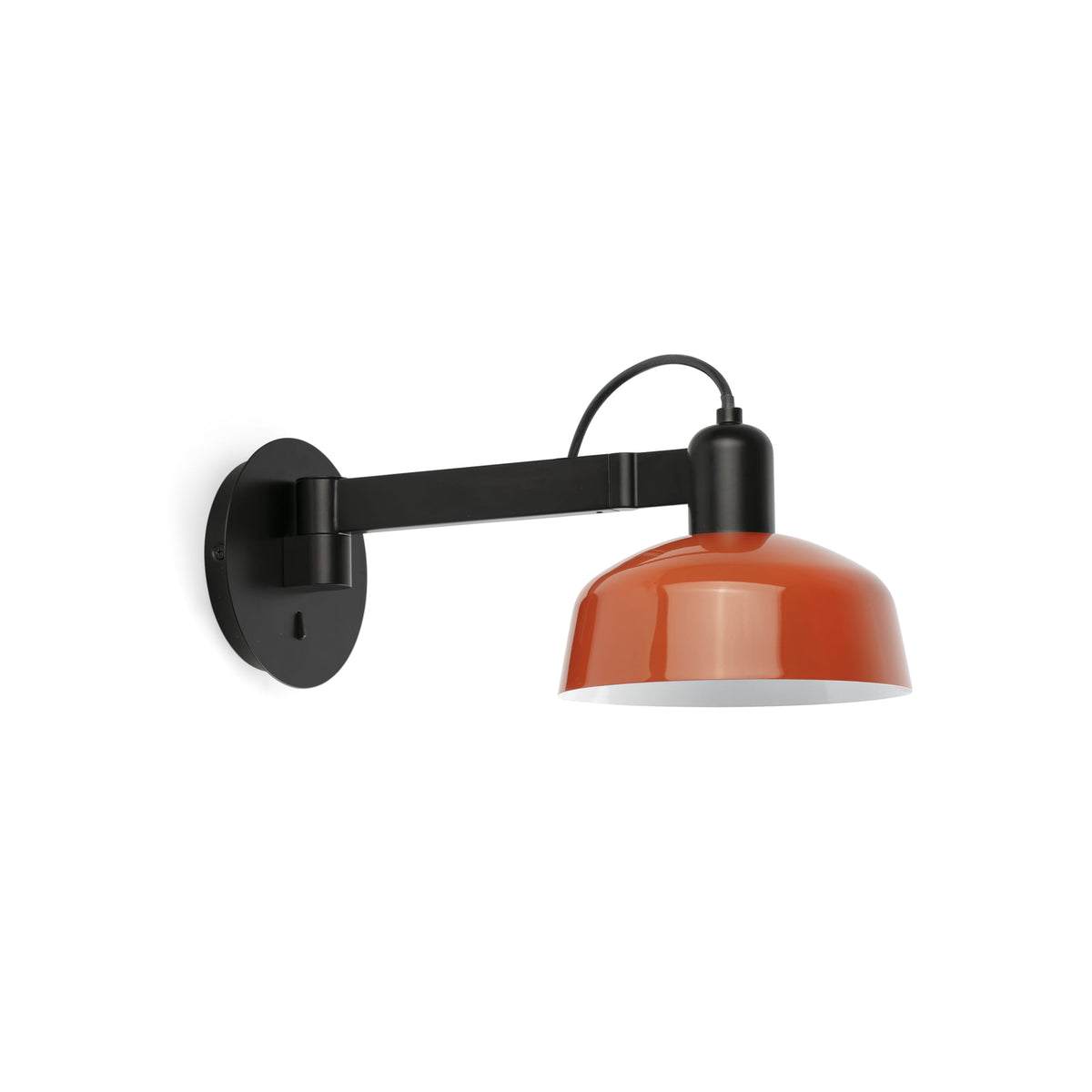 Faro Barcelona 20342-143-US Tatawin Wall Sconce with Arm in Reddish Orange Metal
