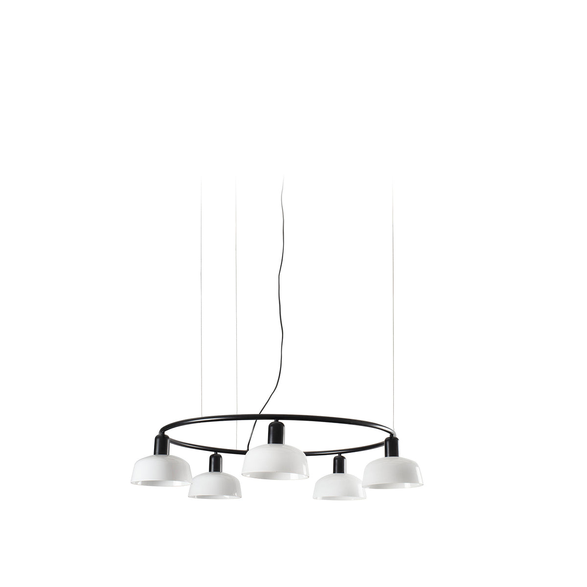 Faro Barcelona 20343-116-5L-US Tatawin 5-Light Ring Pendant in White Glass