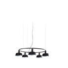 Faro Barcelona 20343-117-5L-US Tatawin 5-Light Ring Pendant in Black Glass