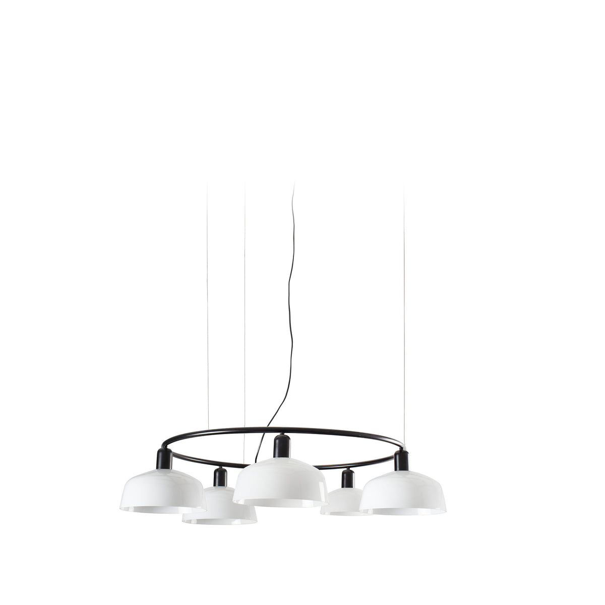 Faro Barcelona 20343-119-5L-US Tatawin 5-Light Ring Pendant in White Glass