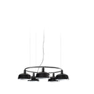 Faro Barcelona 20343-120-5L-US Tatawin 5-Light Ring Pendant in Black Glass